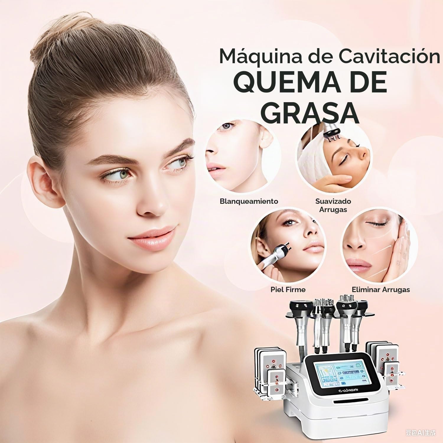 Dispositivo radiofrecuencia 40 K máquina cavitación 6 en 1 Lipo láser para reafirmar la piel masajeador profesional de radiofrecuencia para cara cuerpo belleza