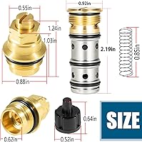 Vista 8 de Yoursme 1423 Bobina de equilibrio 132343 y 12318 Kit de válvula de retención de parada para grifos de bañera y ducha Moen