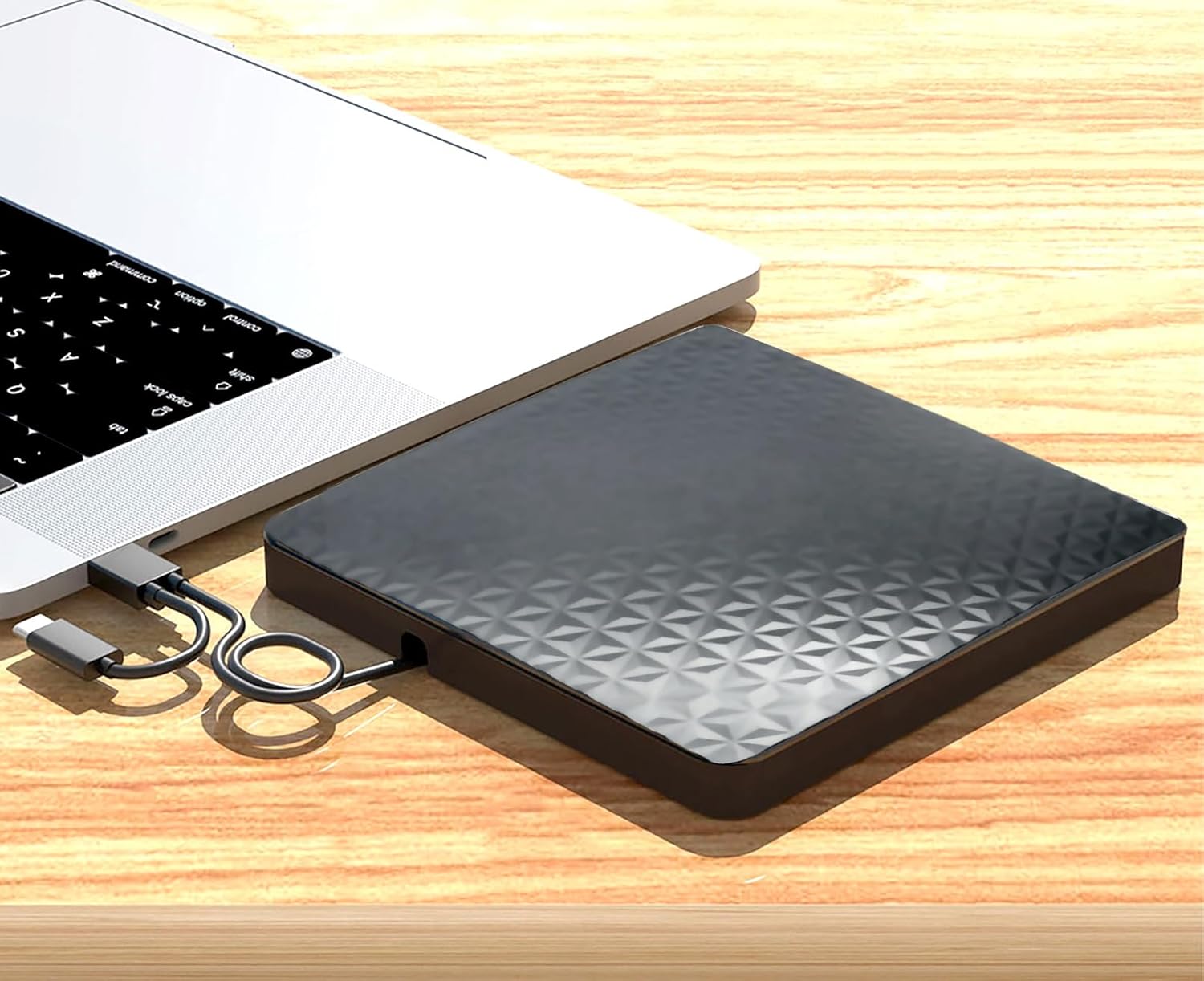 USB-C Thin External 4K Ultra HD 3D Blu-ray Player Writer SuperDrive, for Apple Computer iMac Air Book Mac Mini Pro Studio Desktop PC, M-Disc BD-RE DVD+-RW DL Burner Optical Drive +Carry Case