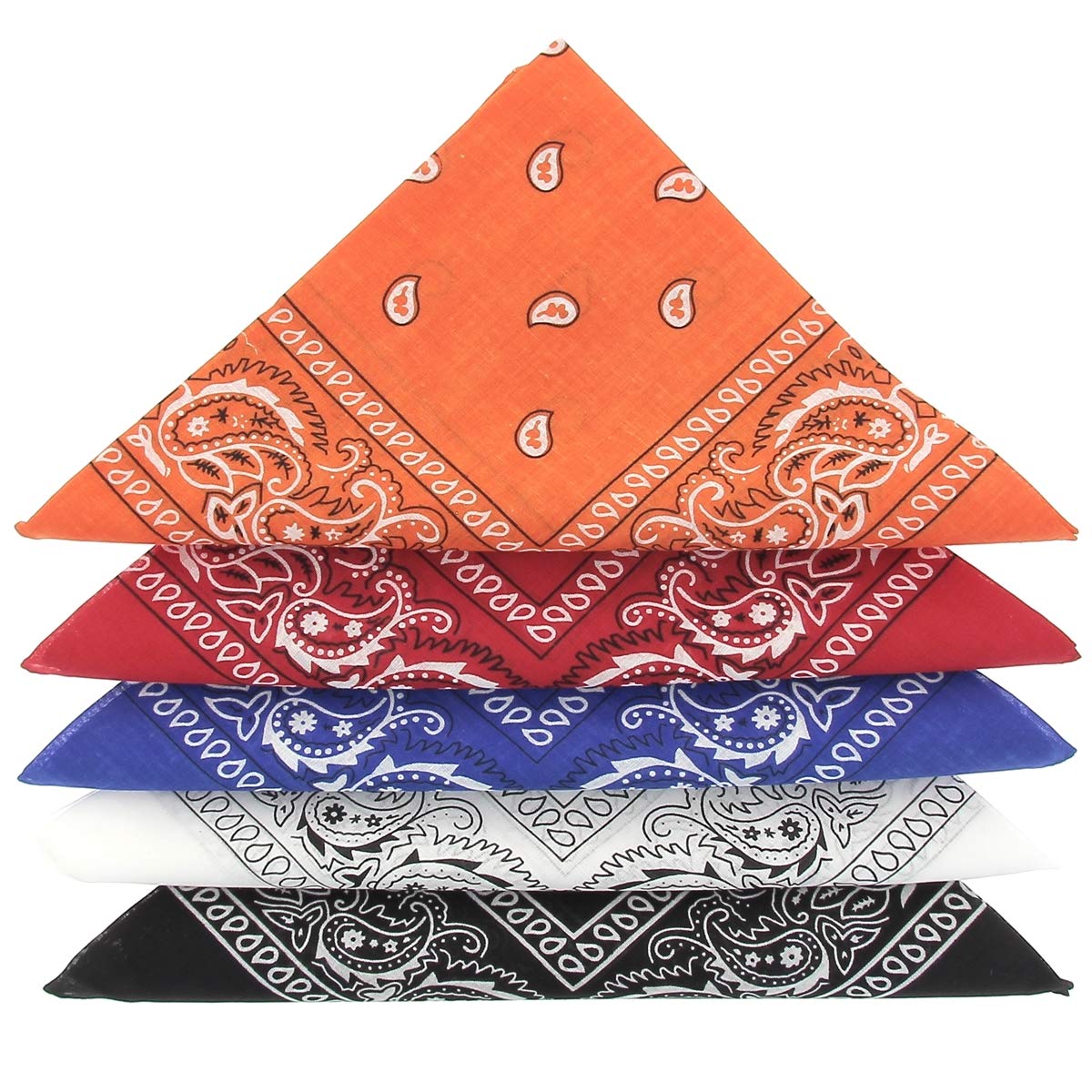 Karl Loven EL BANDANA - Lote de bandanas 100% Algodon de primera calidad Paisley Panuelo Cabeza Cuello Bufanda - Juego de 5/10/20 — view 17