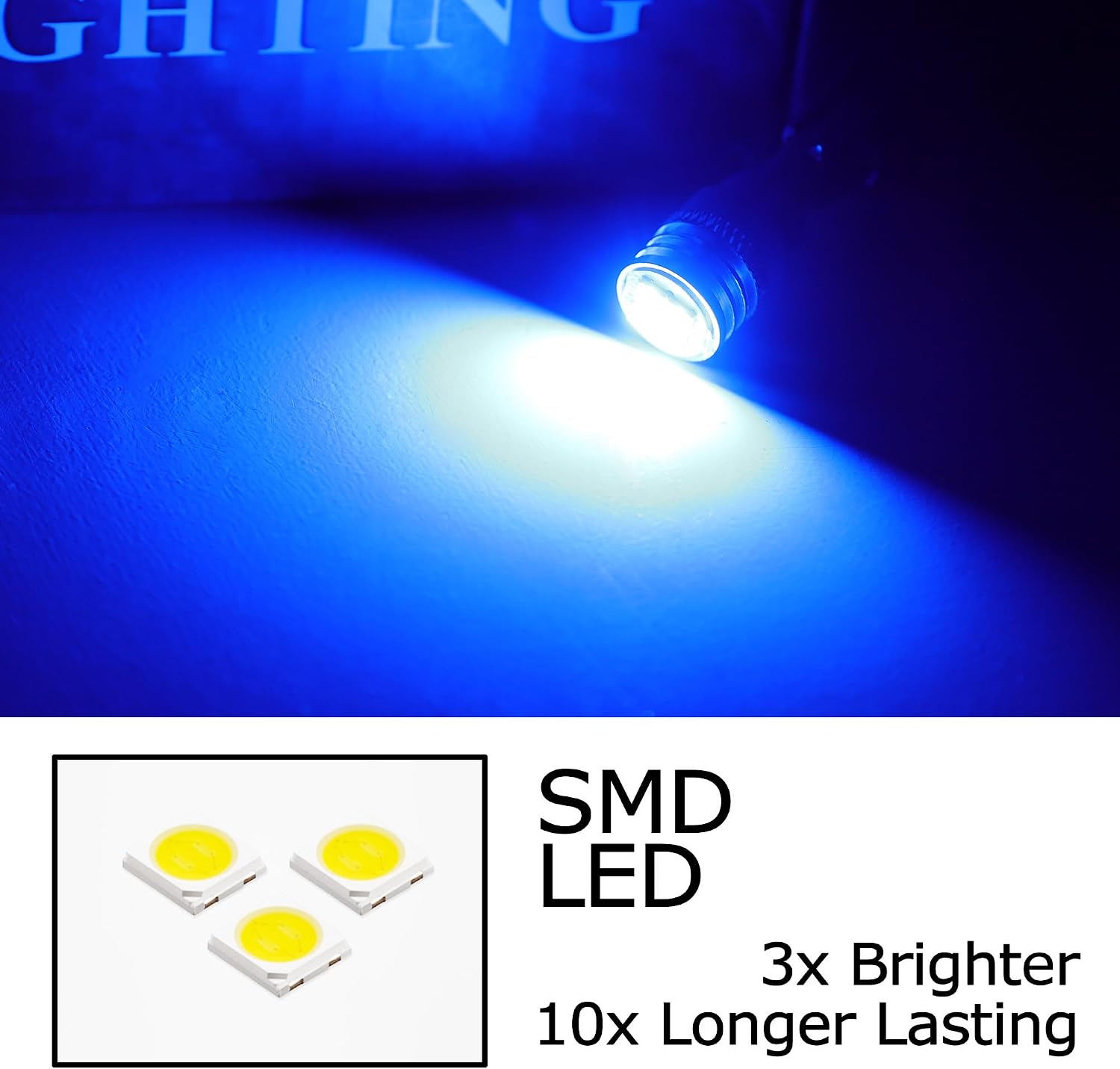 iJDMTOY JDM Ultra Blue 4-SMD High Power LED Side Mirror Replacement Bulbs Compatible With 2007-2014 Toyota FJ Cruiser image 2