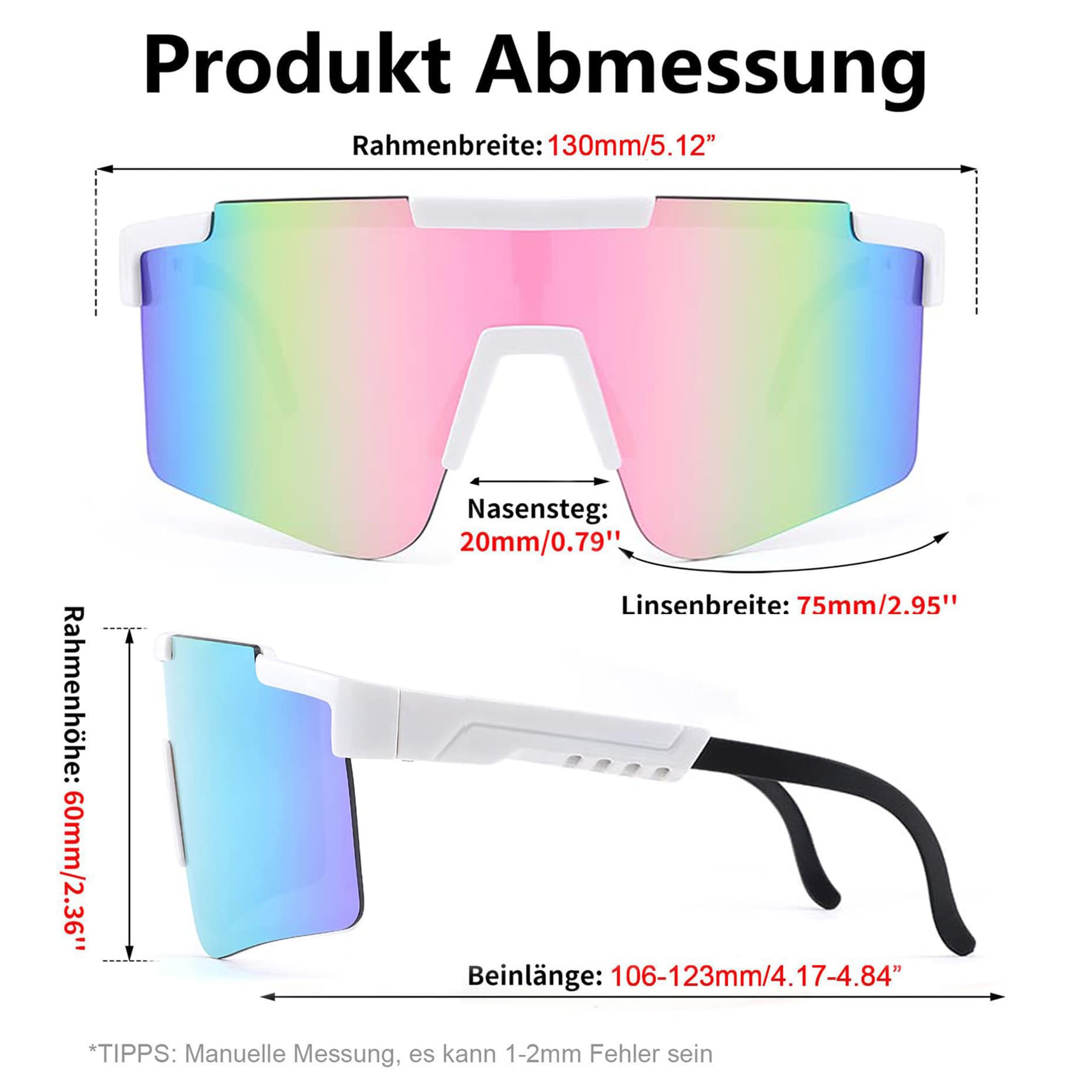 FEISEDY Sport Sonnenbrille Herren Fahrradbrille für Damen Sportbrille UV400 Schutz Radsportbrillen für Outdooraktivitäten B2837