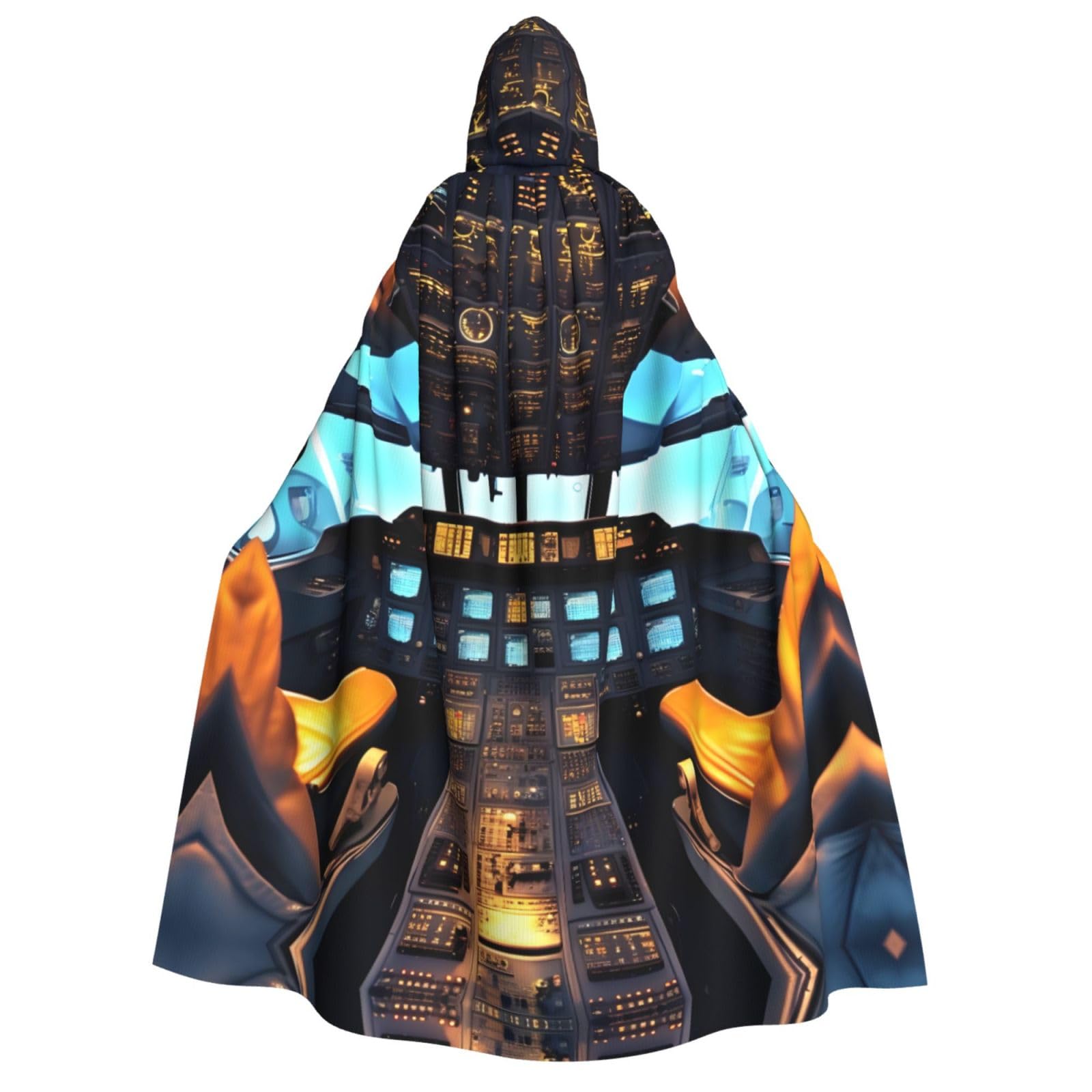 Cape à capuche cockpit d'avion imprimé original pour homme et femme - 8
