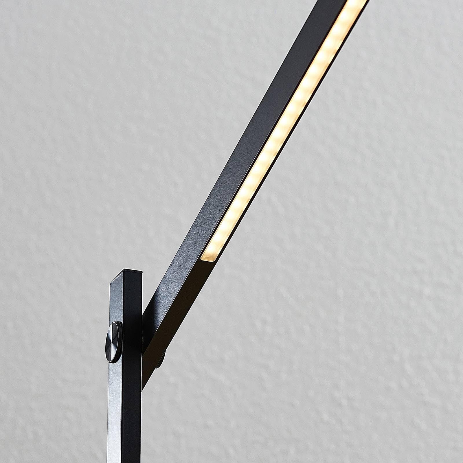 Lindby LED Tischlampe Loretta dimmbar (Modern) in Schwarz (1 flammig,) - Tischleuchte Schreibtischlampe Nachttischlampe Arbeitszimmerleuchte