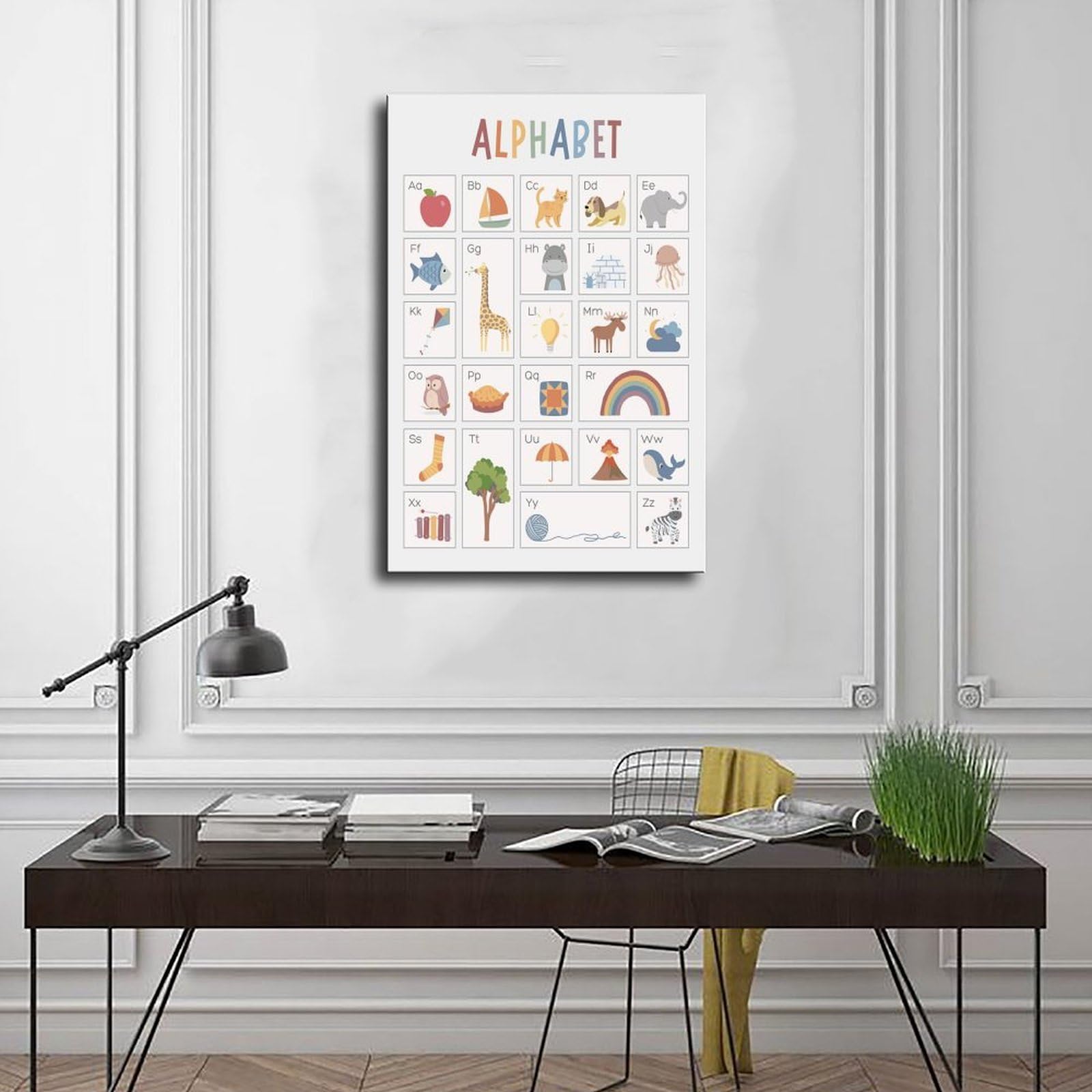 Poster éducatif sur toile pour décoration murale de salon, chambre à coucher (60 x 90 cm)