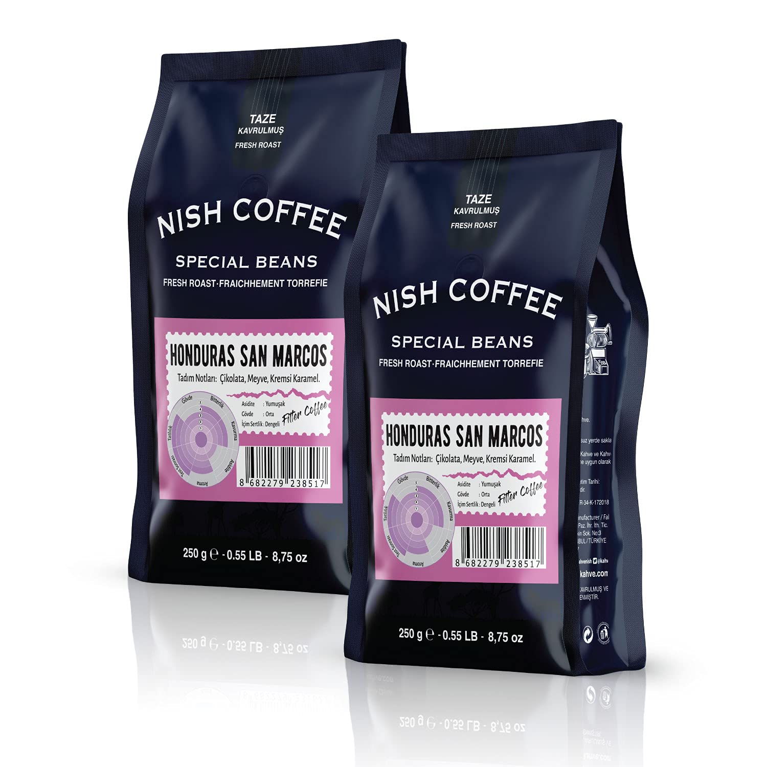Nish Filtre Kahve Honduras San Marcos 2x250 gr - Çekirdek