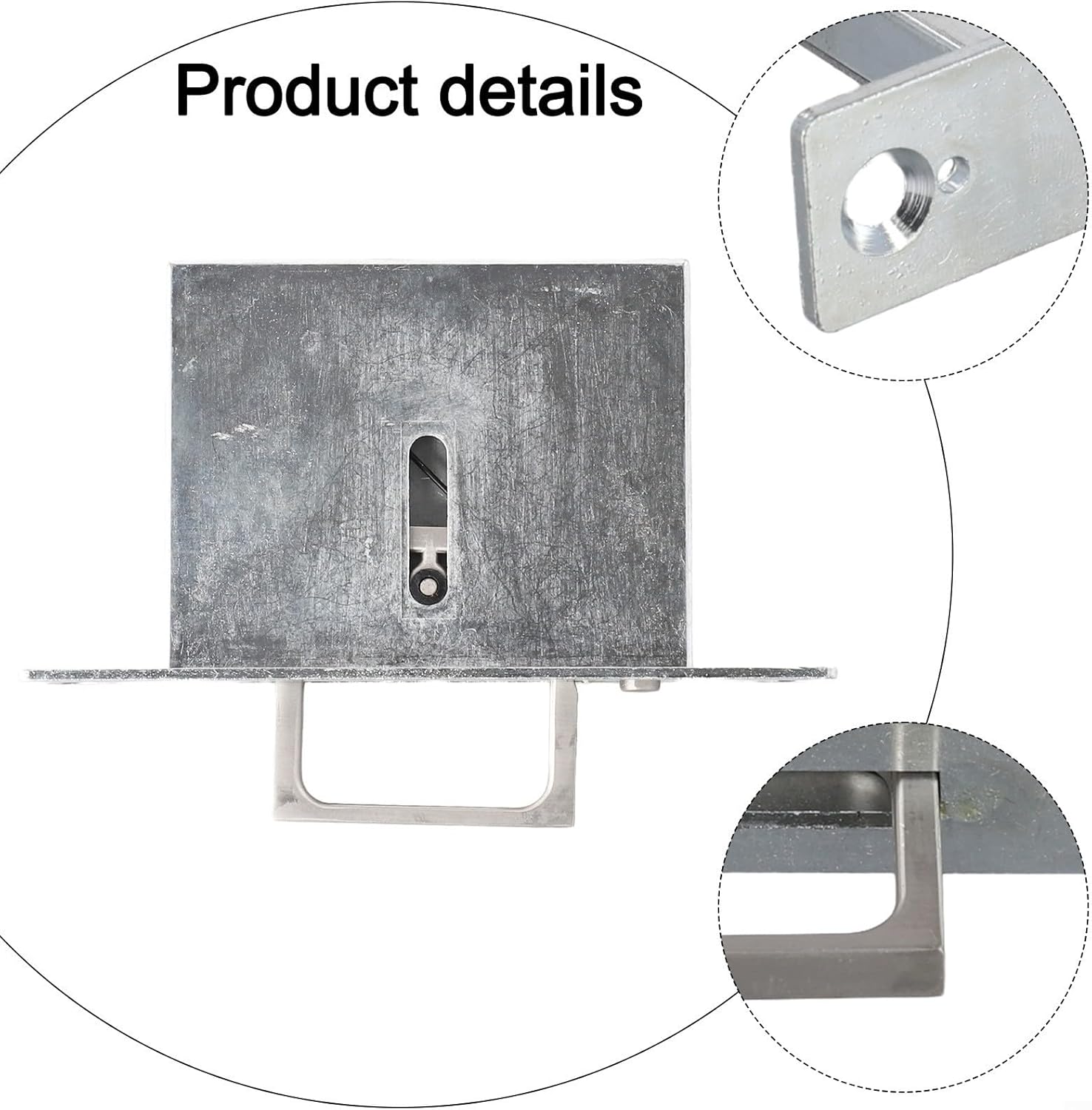 Recessed Pocket Door Pull with Spring Loaded Invisible Latch, Zinc Alloy Sliding Door Hardware, Matte Black Flush Mount Handle, Satin Nickel For Edge Pull, Push Button Release(Silver)