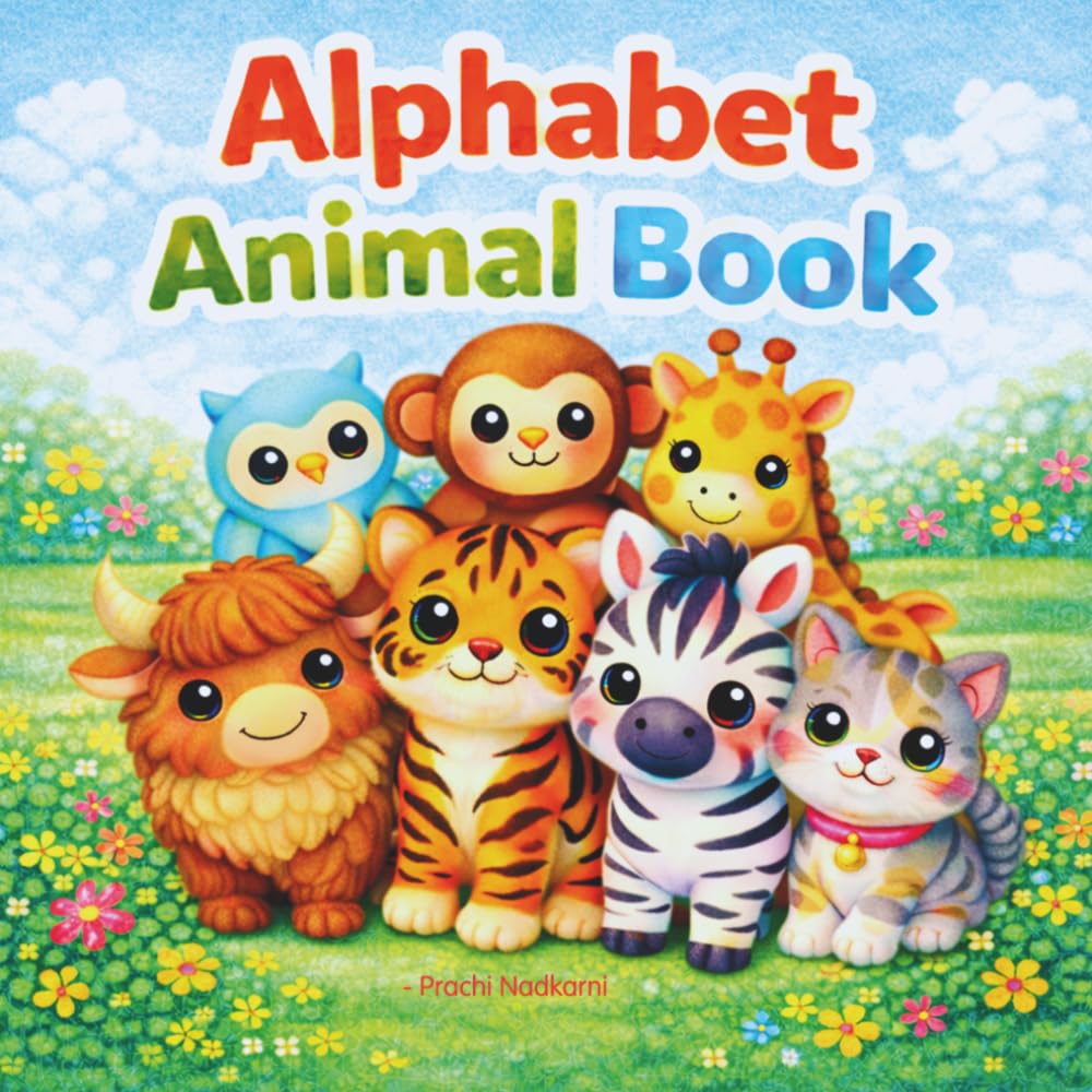 Alphabet Animal Book: From A to Z meet adorable animal friends on a fun-filled learning adventure!