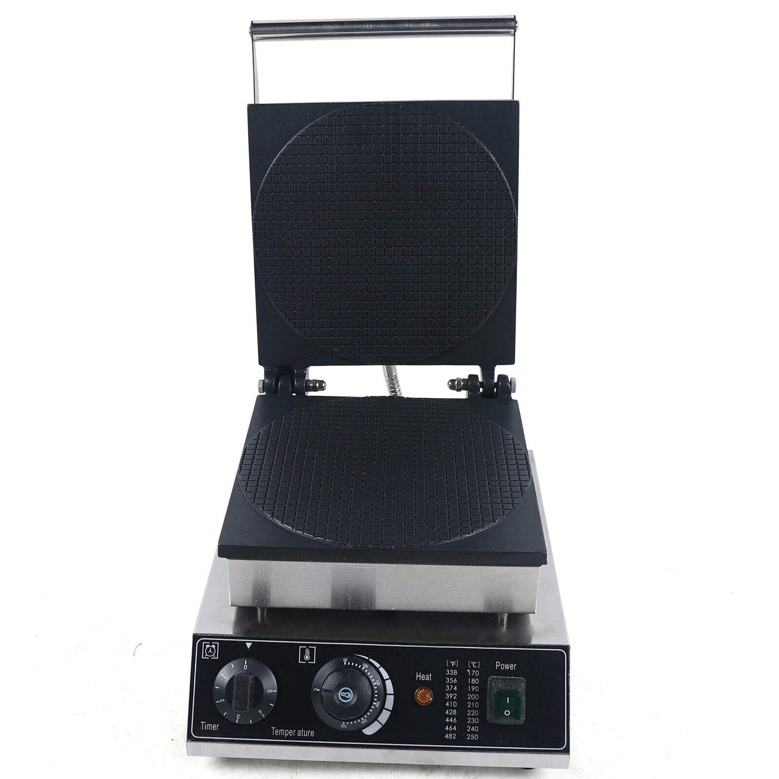 Electric Ice Cream Cone Waffle Maker Machine 110V 1500W Commercial Waffle Cone Iron Nonstick Coating Stainless Steel Crispy Waffle Roll Maker for Restaurant, Home, Snack Bar