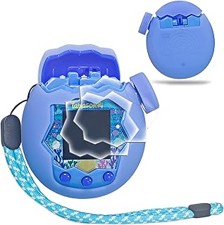 Tamagotchi Paradise(たまごっちパラダイス) 用 ケース カバー 【NOUKAJU】たまごっちパラダイス 用 保護ケース かわいい 子供向き ストラップ付き 落下防止 キズ防止 耐衝撃 装着充電可能 防水 防塵 分離式 Tamagotchi Paradise 対応 (ブルー)