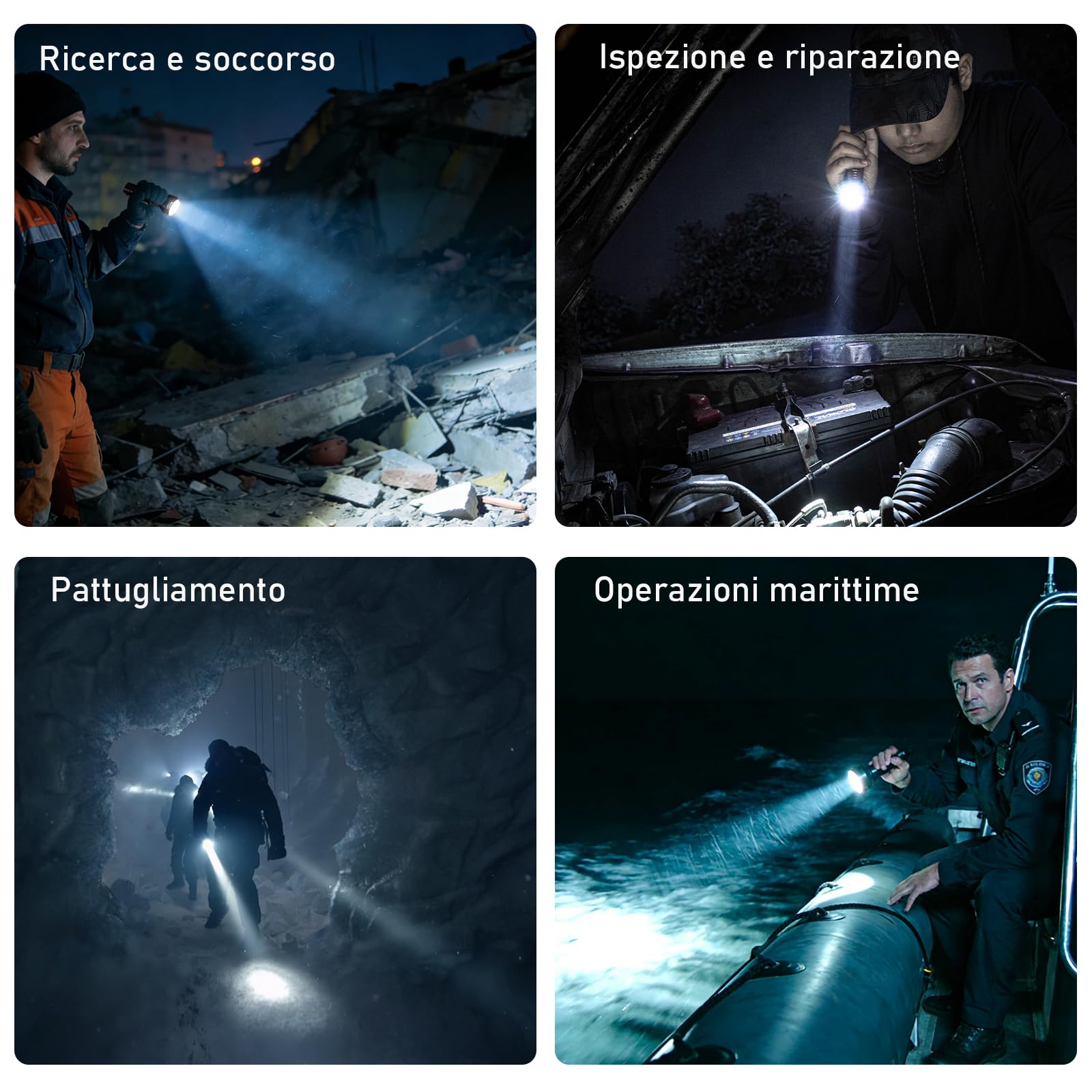 SOFIRN IF22A Torcia LED Potente 2100 LM,629 m,Torcia Ricaricabile USB-C, SFT40, Torcia Tattica e Outdoor per Campeggio, Escursionismo, Pesca e Emergenza