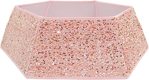 Miniatura 19 de Collares de árbol de Navidad para árboles artificiales, falda de Navidad de copo de nieve de 24 pulgadas, cubierta base, anillo de decoración