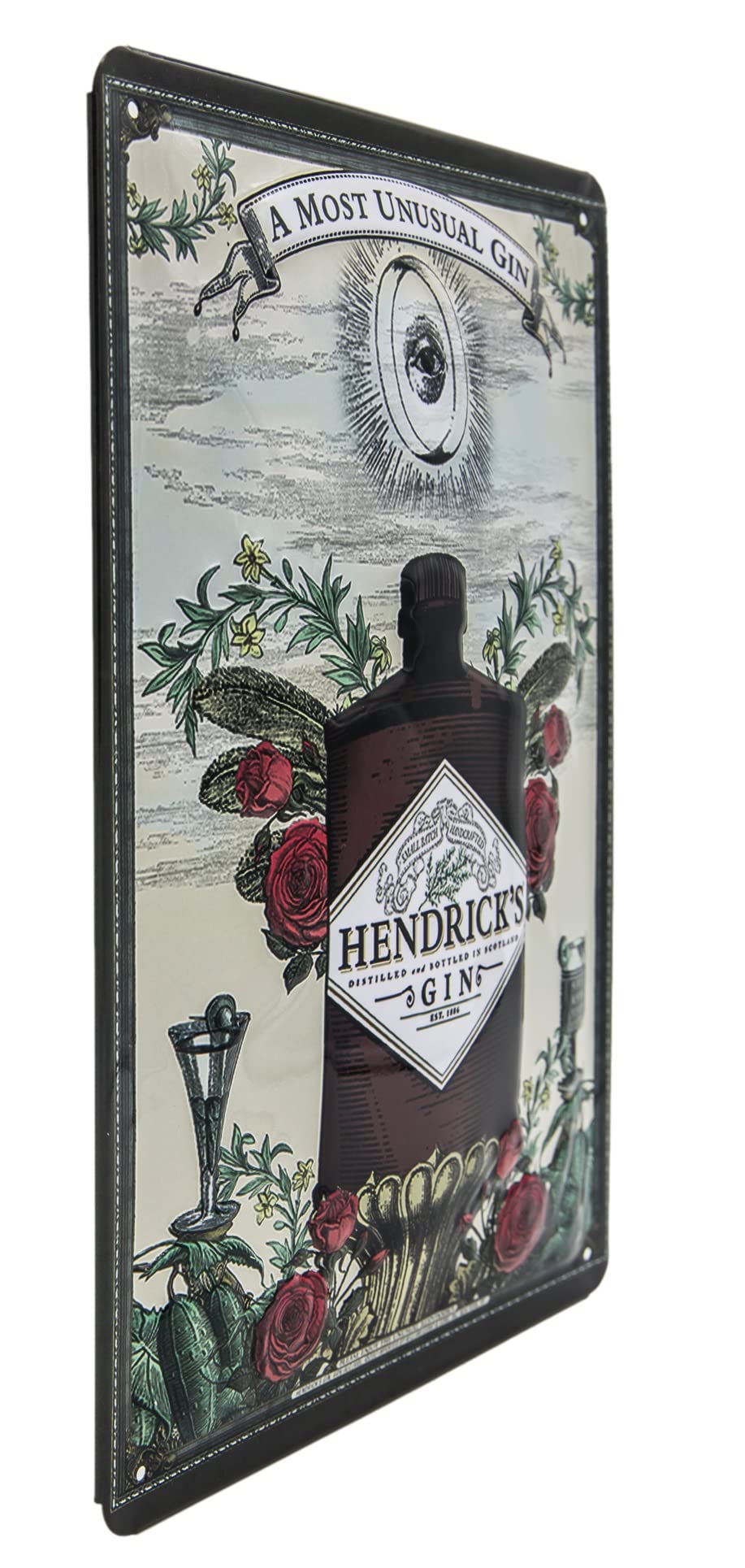 Targa In Metallo Retrò SmartCows 20x30 Cm – Pubblicità Vintage Hendricks Gin Per Bar, Pub E Arredo Casa - 3