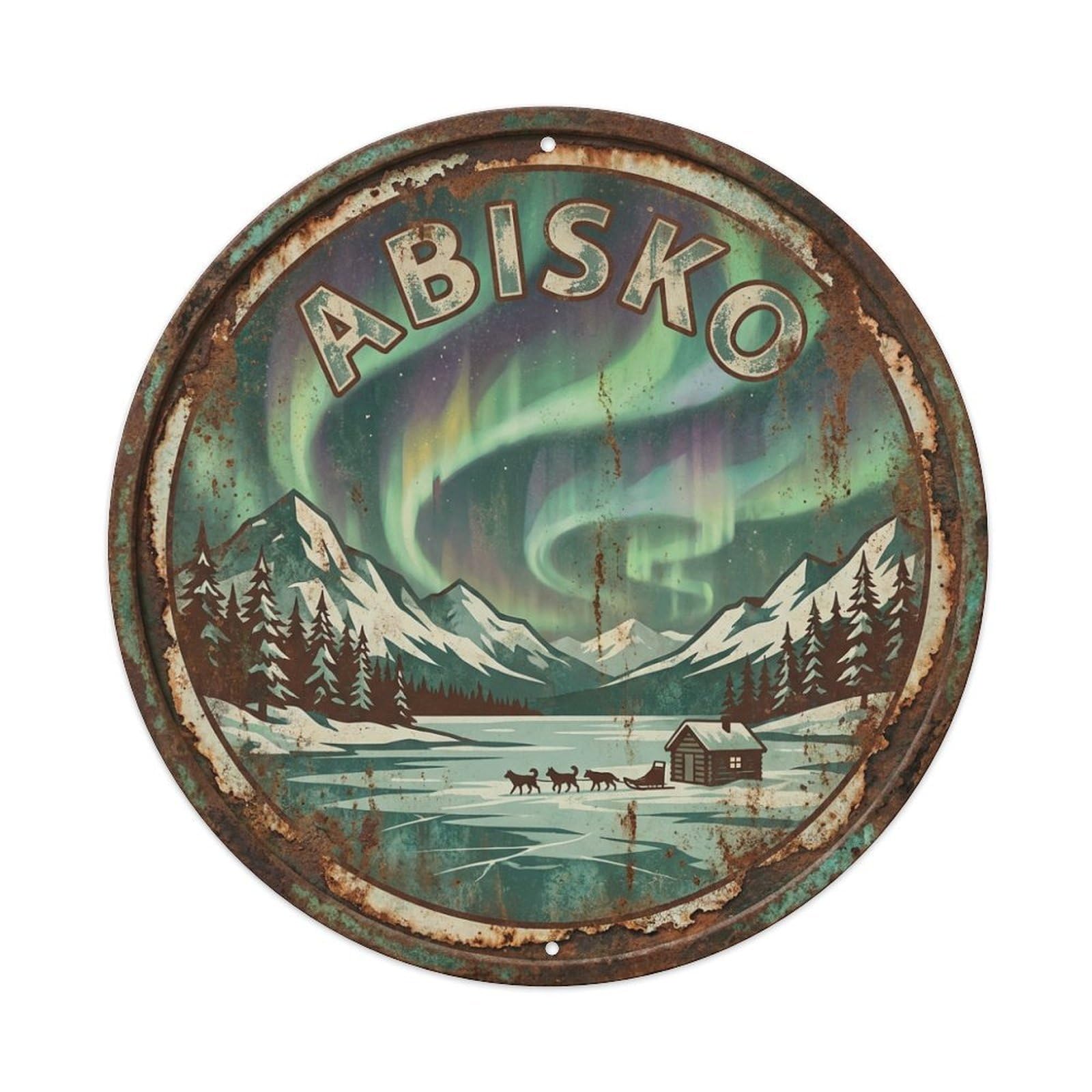 Galvaxio Style Sweden Vintage Travel Abisko Metal Tin Sign