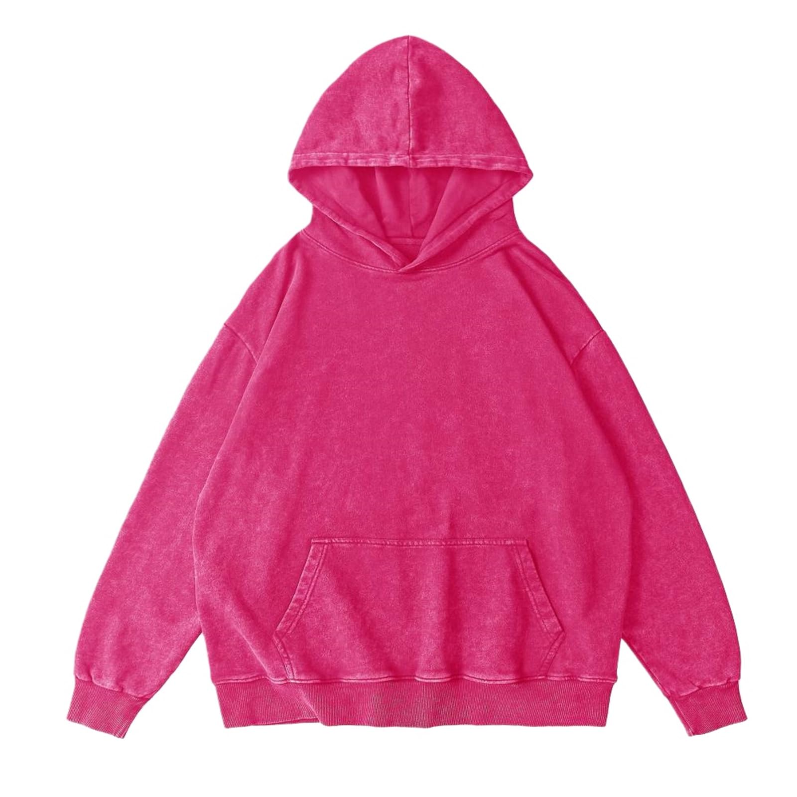 Felpa con cappuccio oversize casual vintage in cotone pesante felpa pullover per uomo e donna - Hip Hop Streetwear