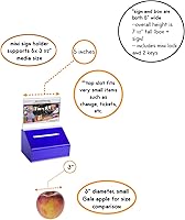 Vista 3 de Donación resistente de acrílico/urna con cerradura y soporte para letreros