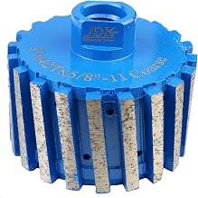 JDK 3 Inch Diamond Drum Wheel Segmented Zero Tolerance for Grinding Granite Marble Engineering Stones Concrete Sink Hole with 5/8’’-11 Thread (3 Inch,Segmented)