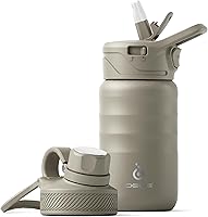 Vista 78 de Botella de agua aislada Ideus 12oz, botella de agua aislada de acero inoxidable para la escuela, botellas aisladas con popotes a prueba de fugas