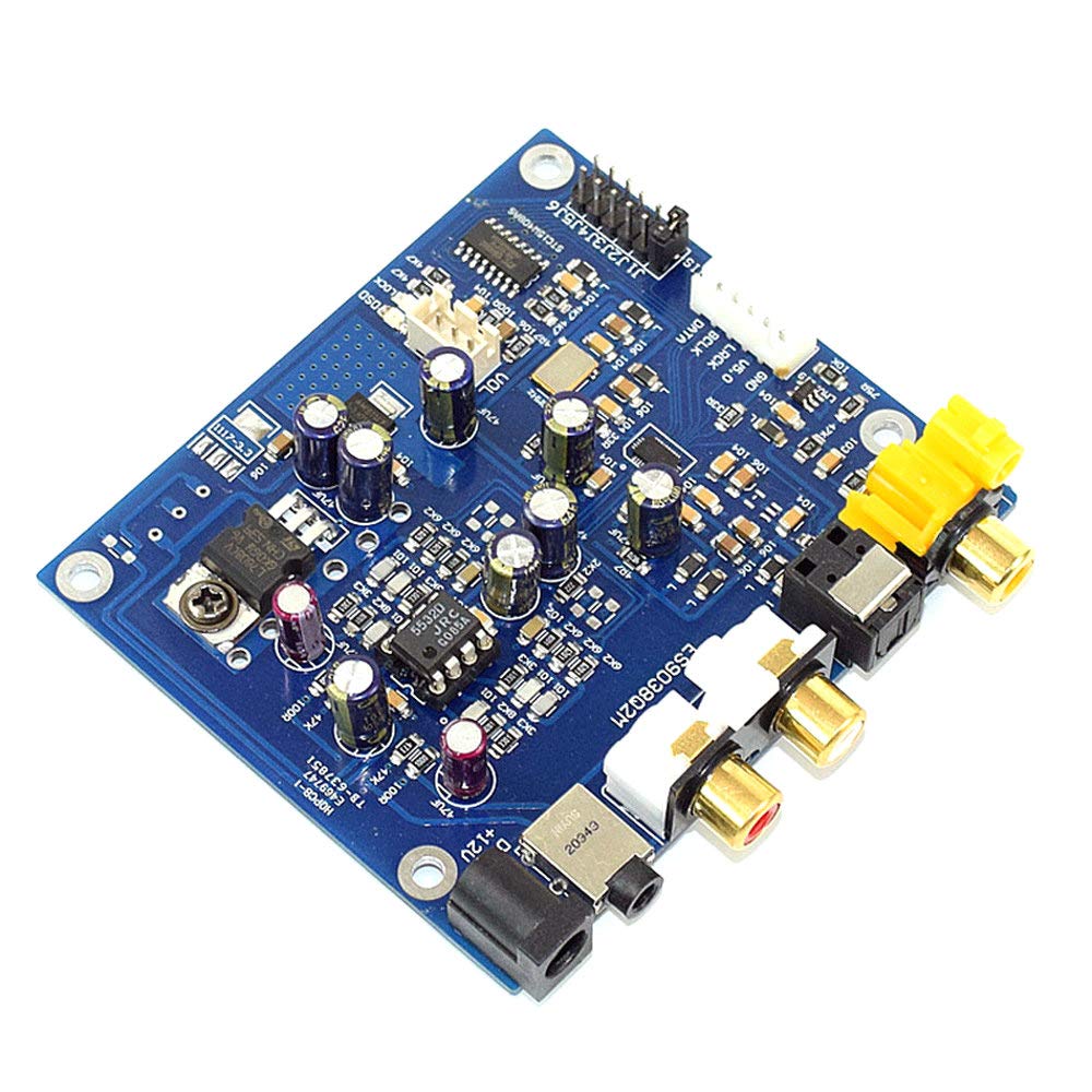 ModuleFly ES9038 Q2M I2S DSD Optical Coaxial Input Decoder DAC Headphone Output HiFi Audio Amplifier