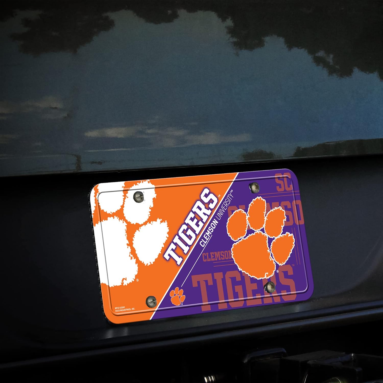 Rico Industries NCAA Clemson Tigers Metal License Plate Tag 6 x 11.5-" - Image 3