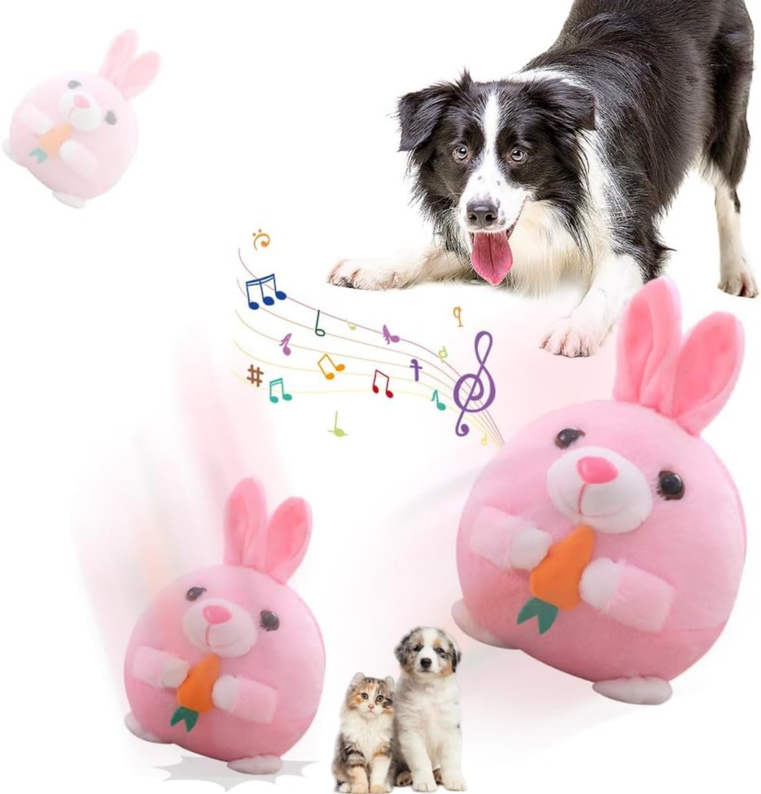 2025 New Active Moving Pet Plush Toy Interactive Dog Toys, Electronic, Talking Moving Jumping Pig Dancing Ball, Washable Cartoon Squeaky Pig Dog,For Cat And Dog Pets
