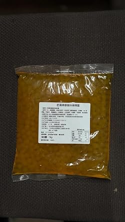 The Whale Tea Mango Popping Boba Bursting Pearls for Bubble Tea, Made with Real Fruit Juice, 100% Vegan, Gluten Free, 1kg