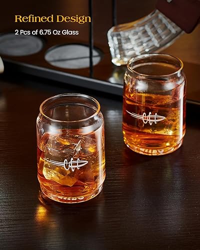 Miniatura 4 de Kollea Regalos de cumpleaños para hombres, papás, juegos de decantadores de whisky, decantador de pistola, cargador desmontable y 2 vasos de bala,