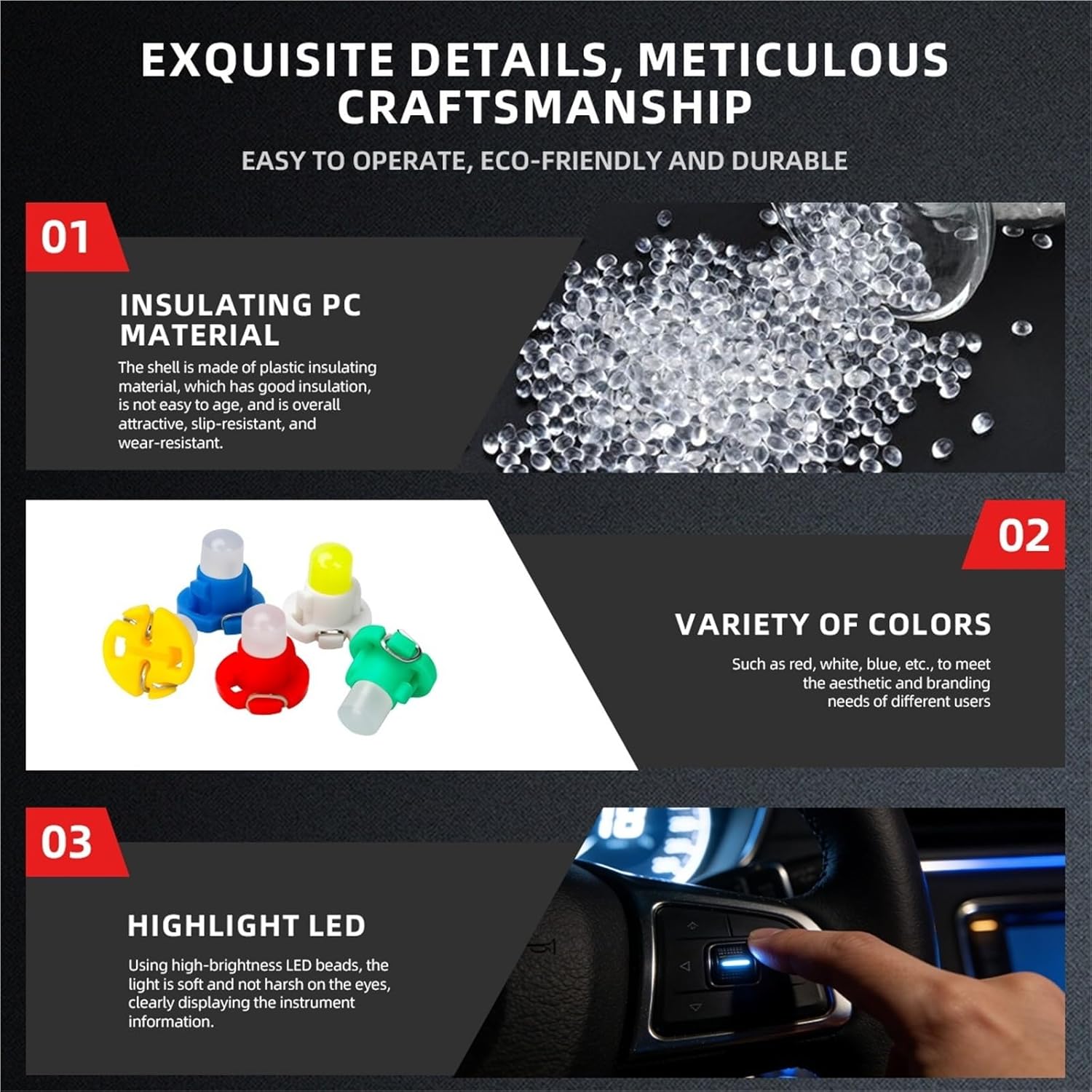 10pcs T4.2 LED Bulbs Super Brightness Multicolor Car Interior Dashboard Warning Indicator Light Instrument Lamp 12V Signal Lamp(Yellow)