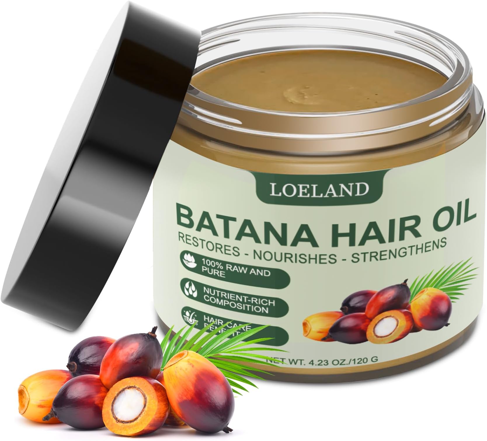 Raw Batana Hair Oil from Honduras - Natural Unrefined Oil for Hair Growth, Thickness, and Scalp Health