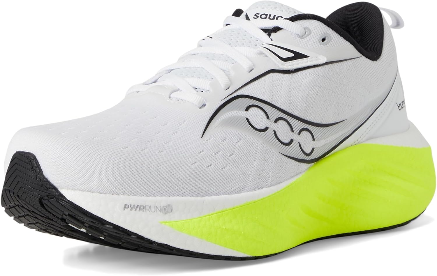 Saucony Men's Triumph 22 Sneaker, White/Citron, 7 - Image 9