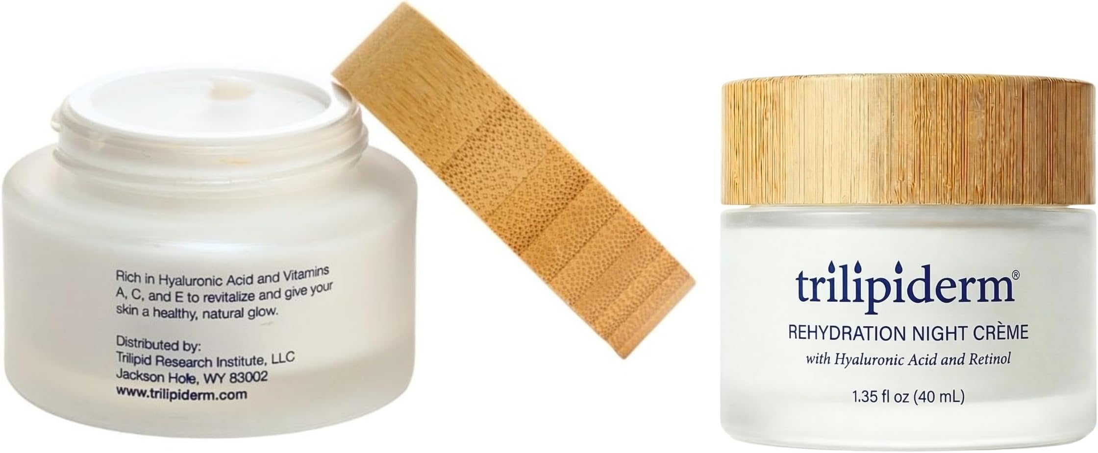 Trilipiderm Rehydration Night Crème W/Hyaluronic Acid, Vitamins A, C, E & Medyssinnian Lipid, Anti Aging Facial Night Cream Moisturizer for Face & Neck, Anti Wrinkle Cream for Men & Women, 1.7 Fl Oz