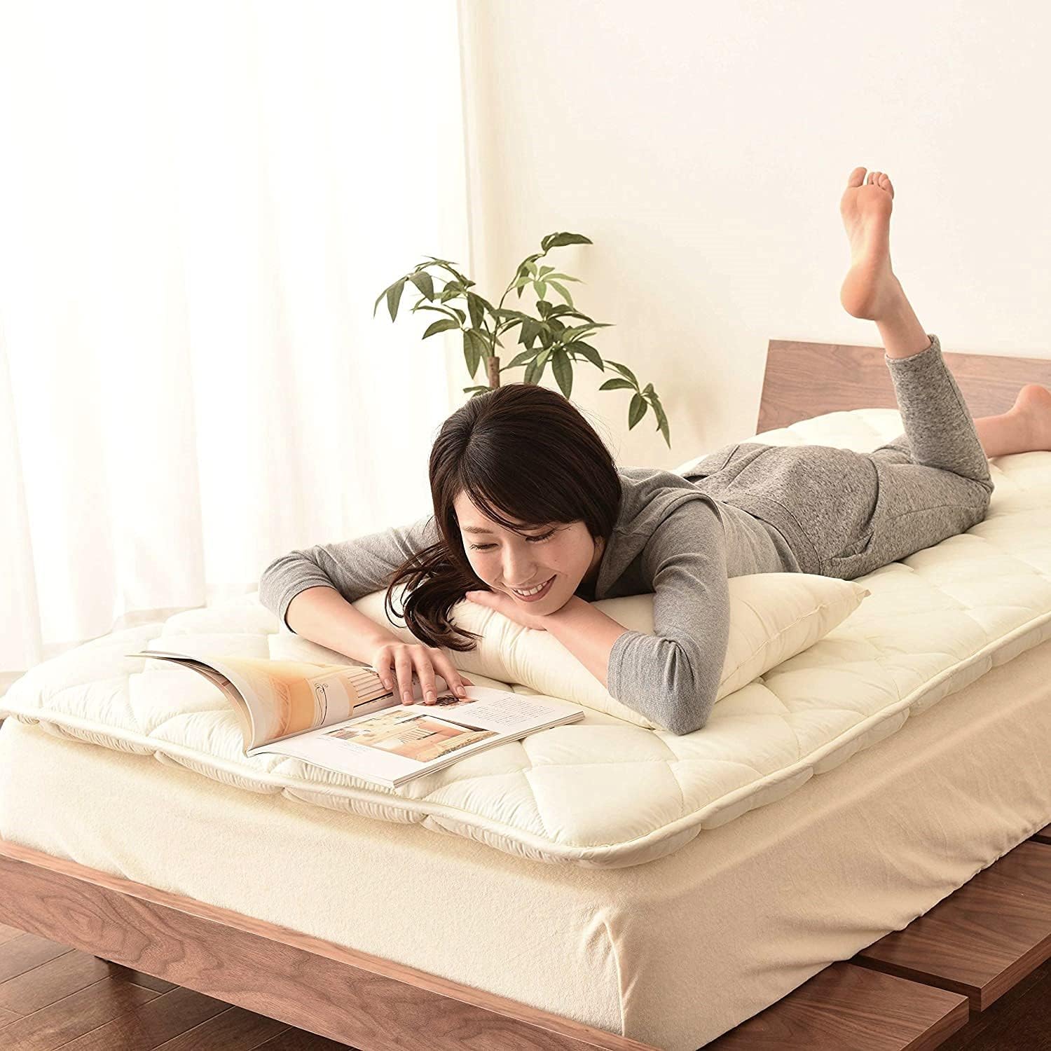 Bеѕt Quаlіtу 🔥 EMOOR Japanese Floor Futon Mattress CLASSE, Twin-Long Size (39x83in), White, Made in Japan, Foldable Sleeping Bed Tatami Mat Pad Cotton Topper Nеw Arrіvаlѕ EMOOR Japanese Floor Futon Mattress CLASSE, Twin-Long Size (39x83in), White, Made in Japan, Foldable Sleeping Bed Tatami Mat Pad Cotton Topper