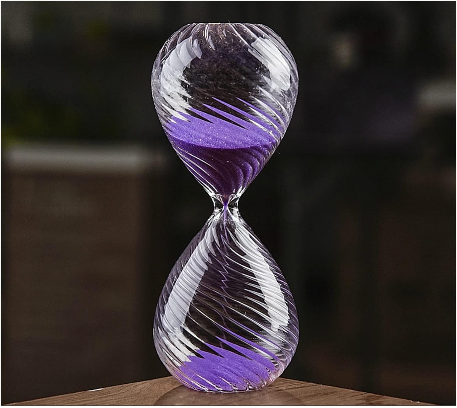 Funny Twisted Glass Hourglass 15 Minutes Kids Creative Colorful Sand Clock Unique Child Room Desktop Decor Sandglass-Watermelon Red-15 Minutes