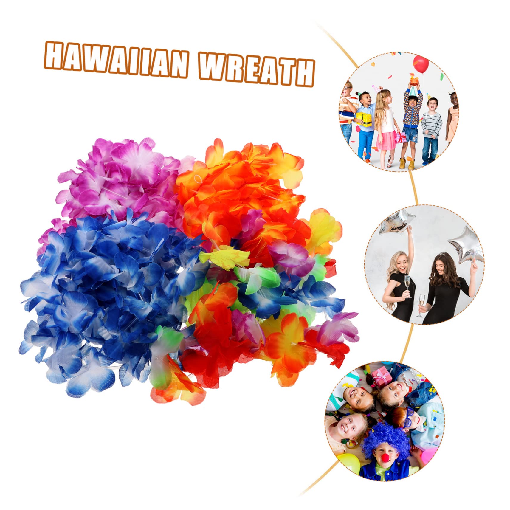 Abaodam 2juegos Guirnaldas Hawaianas Collares Diademas y Pulseras Para Fiestas Temáticas Decoraciones De Luau y Eventos Tropicales