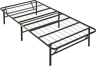Foldable Metal Platform Bed Frame with Tool Free Setup, 14 Inches High, Sturdy Steel Frame, No Box Spring Needed, Twin XL, Black