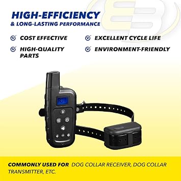 3X 6V 170mAh Dog Collar Lithium Battery Fits Innotek Collar Lithium Receiver BC-50 BT-50 BT-50A Free Used fits Dog Fences Bark Training Obedience Pet Training Teaching Control Collar