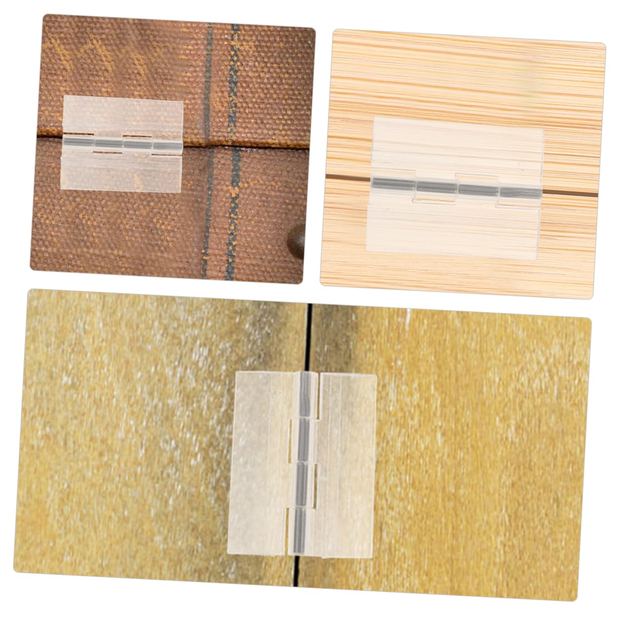 Lurrose 5 Set Cerniera Autoadesiva Cerniere Per Acquari Cerniere Per Scatole Decorative Bagno Mobilia Sostituzione Della Cerniera Del Pannello Acciaio Inossidabile 6 Pezzi * 5