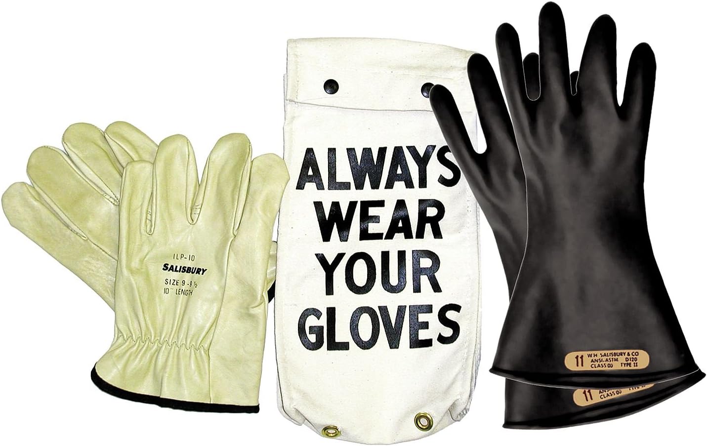 Salisbury Electrical Glove Kit, Class 0, Sz 9, PR