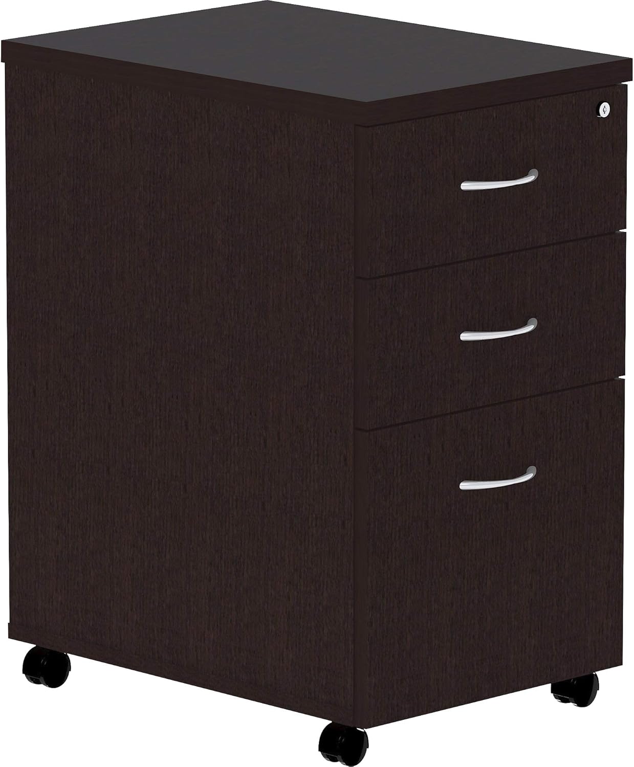 Lorell, LLR18218, Essentials Espresso Laminate Pedestal, 1 Each