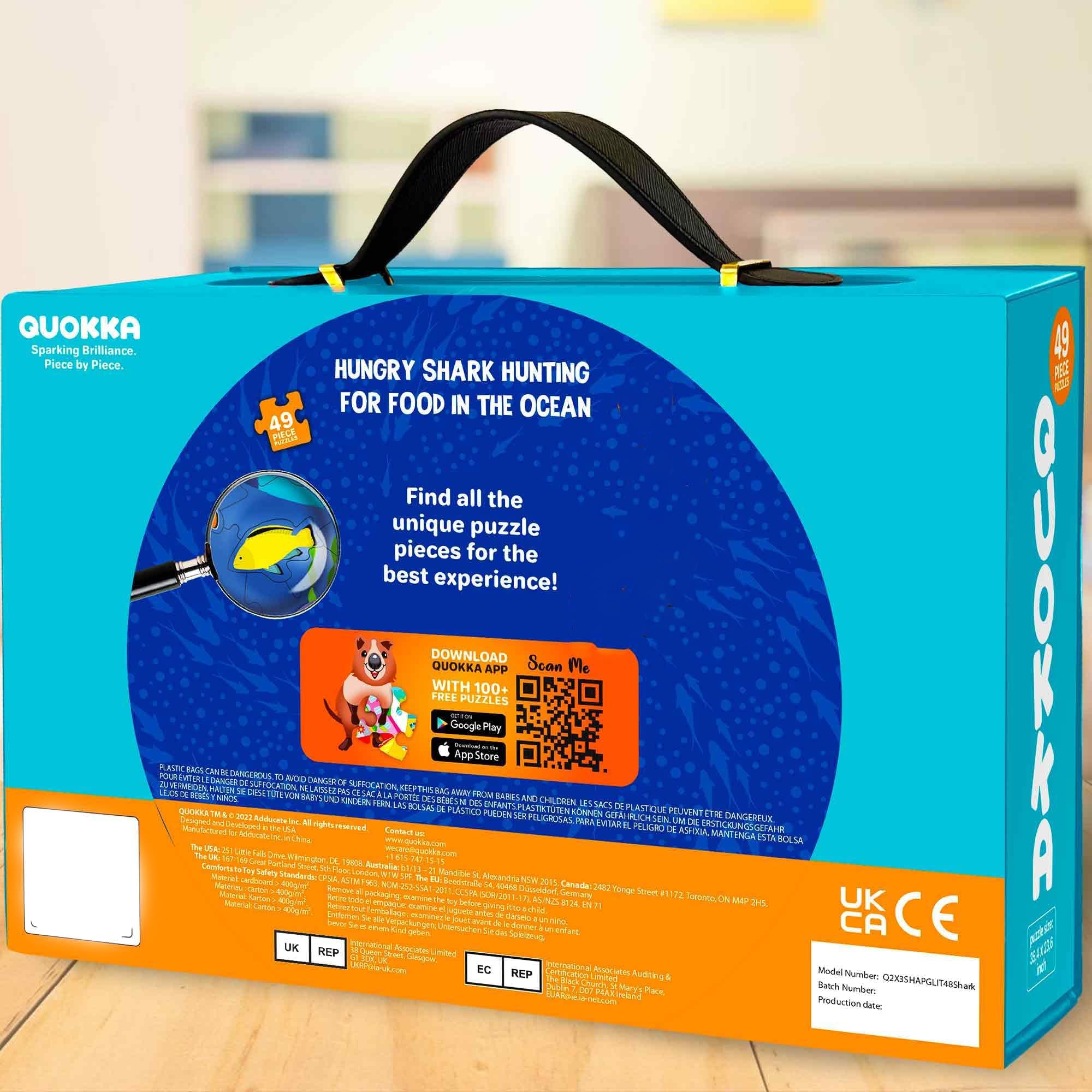 QUOKKA Puzzle Gigante - 60x90 cm 48 Piezas Puzzle XXL - Juguetes con Forma Cohete - Juego de Actividades