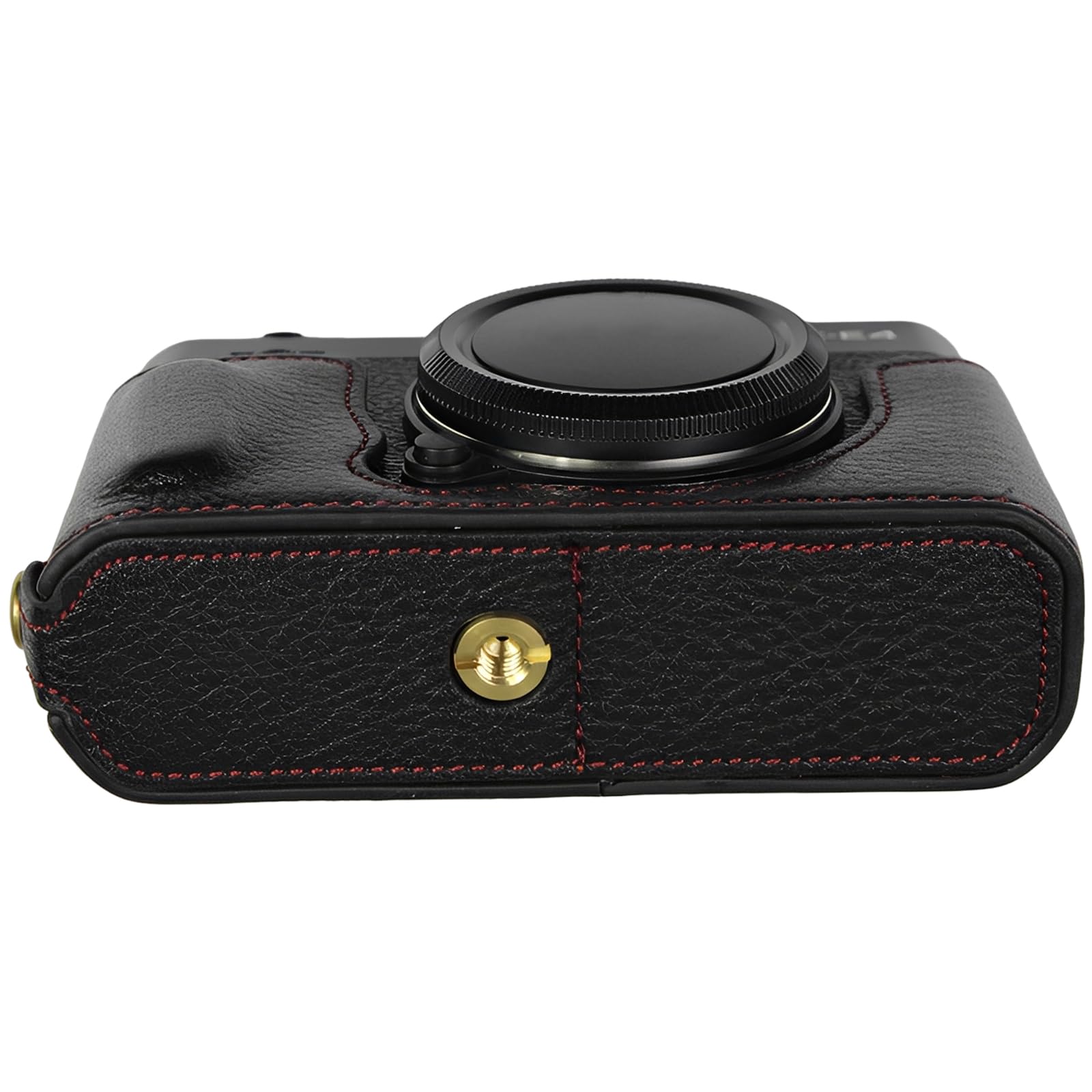 Kameratasche mit Ledersockel, Fotografie-Schutzhülle ist kompatibel mit Fuji X-E4, Leder-Schutzhülle, Halbschale, Advanced Edition, rutschfester Griff, Retro-Design (schwarz)