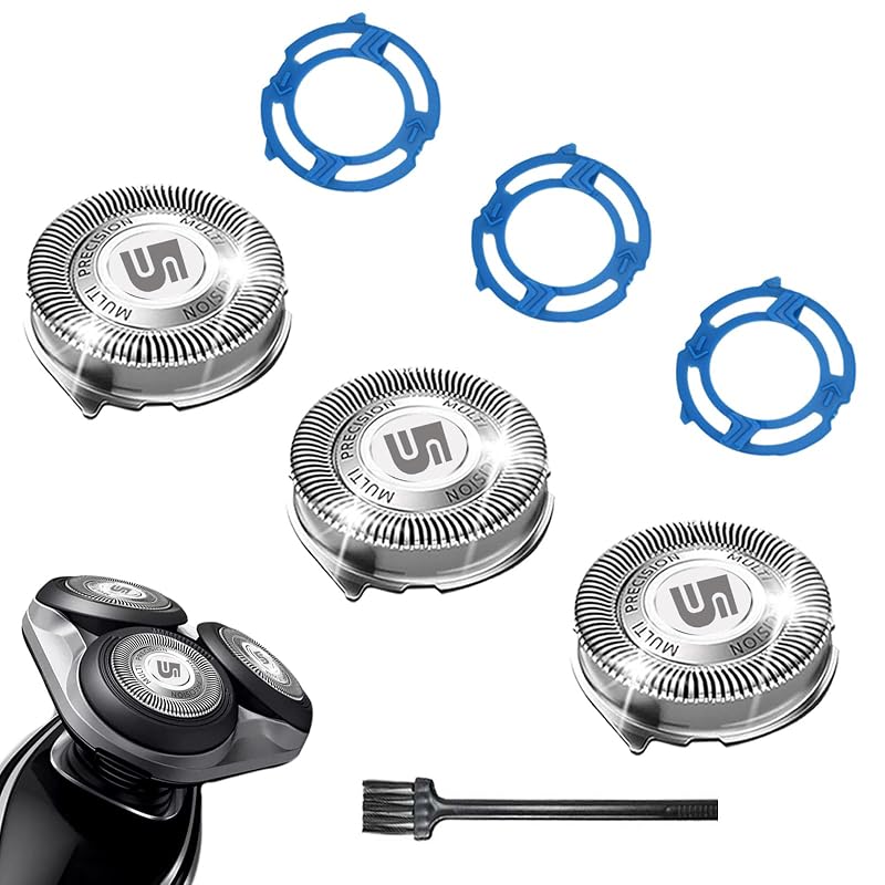 Cabeças de reposição SH50 innobeaut para Philips 5000, pacote com 3 e anéis de retenção