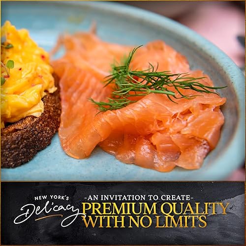 Miniatura 9 de New York's Delicacy Smoked Salmon Nova - 2 x 8 oz (1 lb.) - Más premiado, pre-rebanado, totalmente recortado, Kosher, sin gluten, alto en Omega 3 -