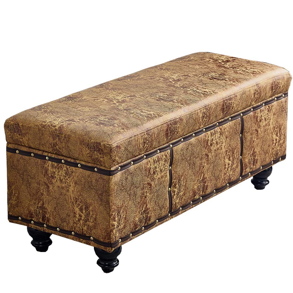 Tabouret à langer en PU jaune pour une chambre à coucher ordonnée