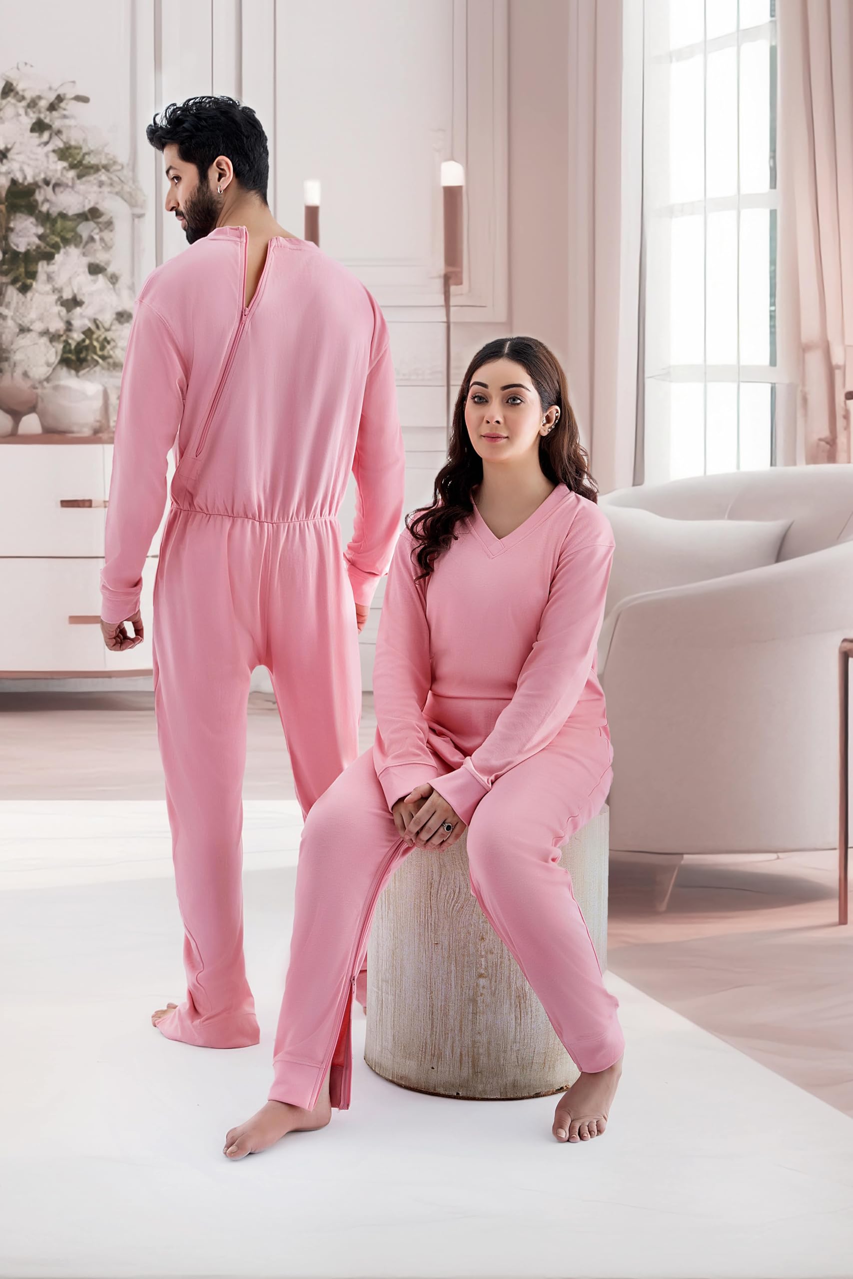 Comfort & Care Apparel Pflegeoverall mitRücken- und Beinreißverschluss lang Größe S/M/L/XL/XXL / 3XL