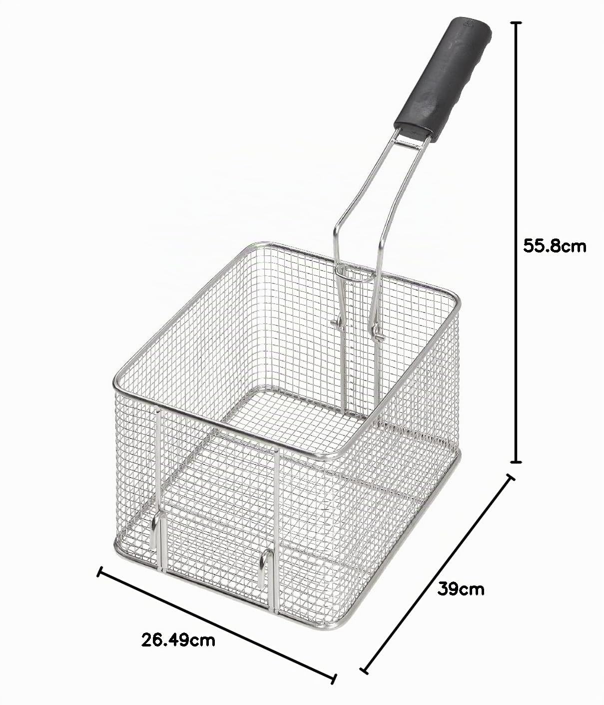 METRO Professional Friggitrice Elettrica GDF3008, Acciaio Inox, 8L, 3250W, Riscaldamento Rapido, con Coperchio, Pannello Comandi Estraibile, Termostato di Sicurezza, Zona Fredda