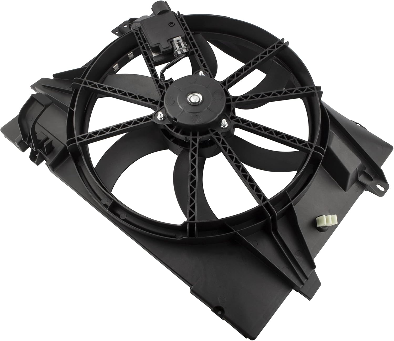 BOXI 621-353 Radiator Cooling Fan Assembly Fit for Lincoln Town Car 2005-2011 / for Ford Crown Victoria 2006-2011 / for Mercury Grand Marquis 2006-2011 (ONLY fits 4.6L V8) Replaces 6W1Z8C607A 621380CU