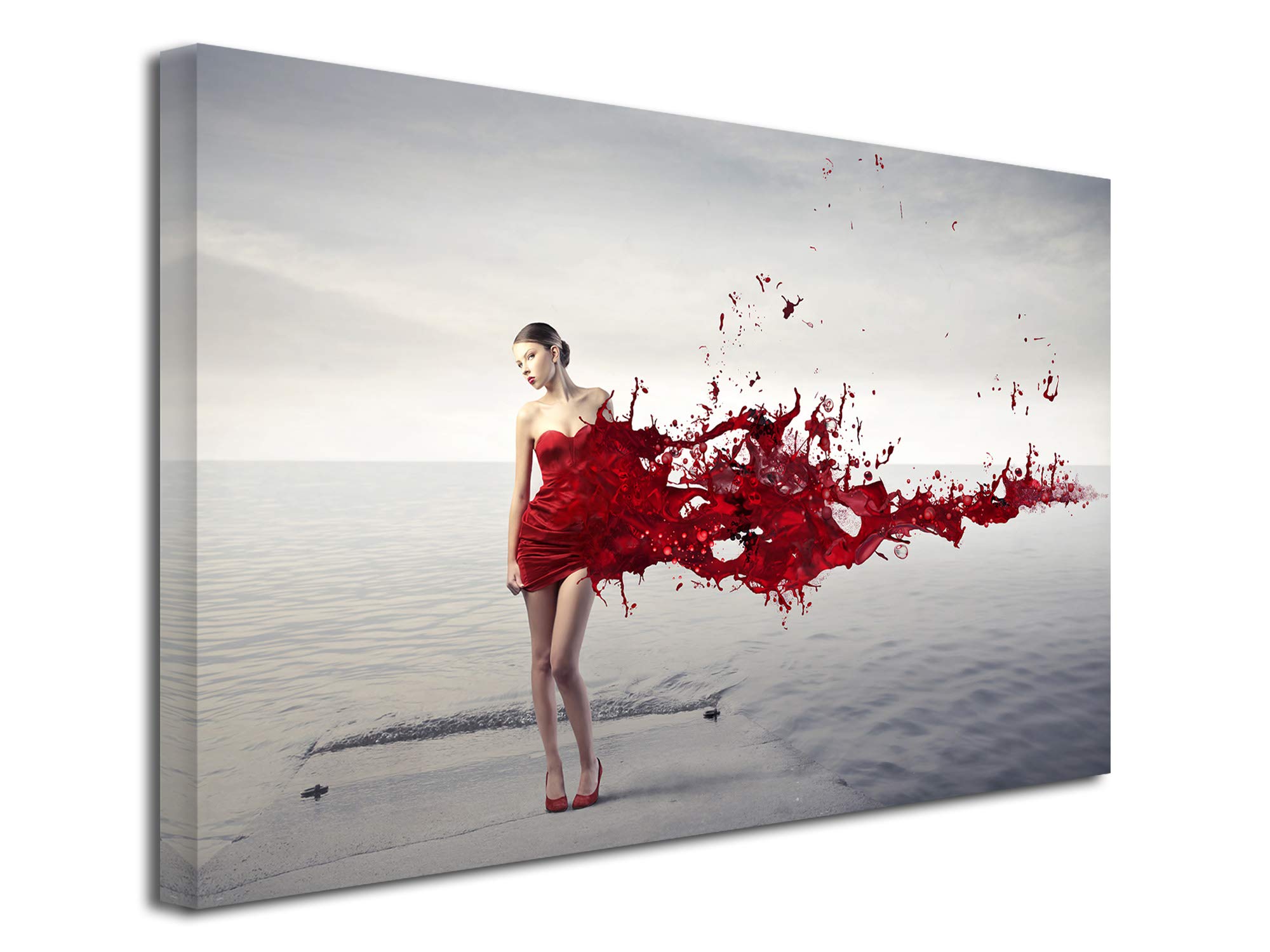 DECLINA, quadro decorativo da parete, per soggiorno, tela stampata, quadro decorativo moderno, 120 x 80 cm