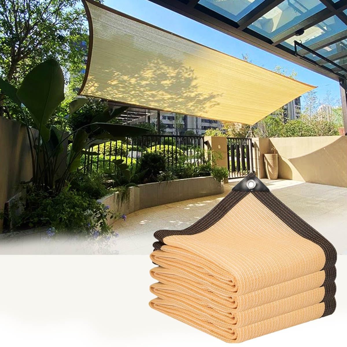 Voile d'ombrage 5x6m anti-UV pour sécuriser l'ombre des enfants au jardin