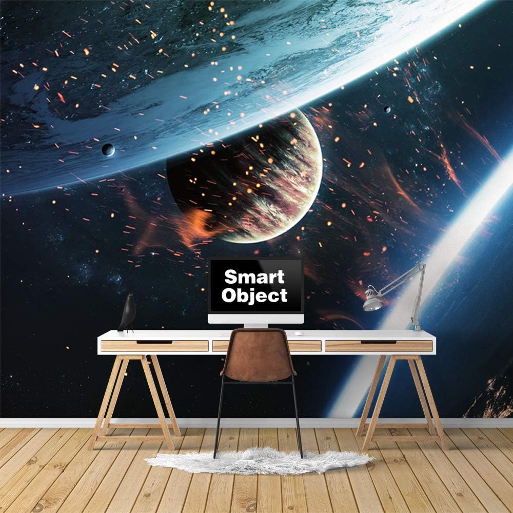 NWT Wall Murals for Bedroom Great Universe Giant Planets Removable Wallpaper Peel and Stick Wall Stickers - 66x96 inches